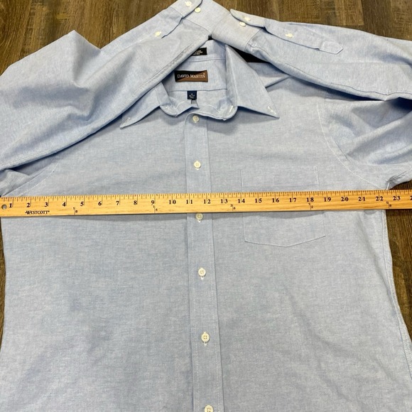 David Martin elegant wrinkle free L/S button down Dress shirts sz. 16 (36/37) - Picture 5 of 11
